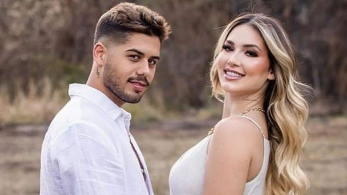Virgínia e Zé Felipe chamam padre para benzer presente
