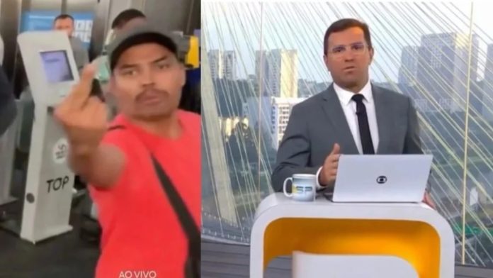 Homem manda Globo tomar no c* e Bocardi responde: