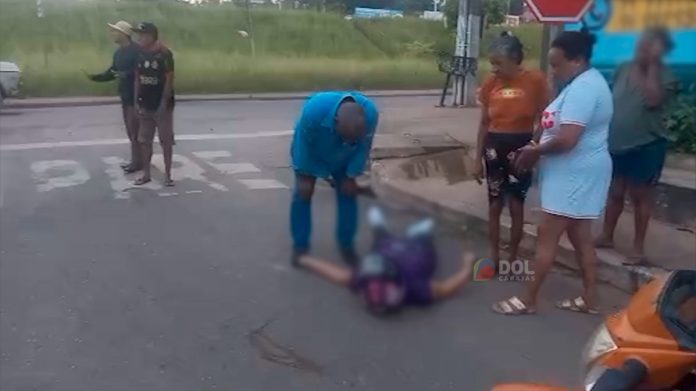 Vídeo: acidente deixa motociclista ferida em Marabá