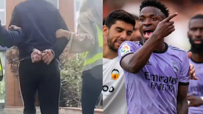 Polícia prende 7 torcedores por racismo contra Vini Jr