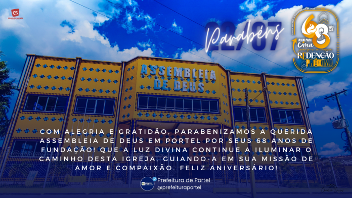 Aniversário Assembleia de Deus Portel 2023 (Post para Facebook) (2)