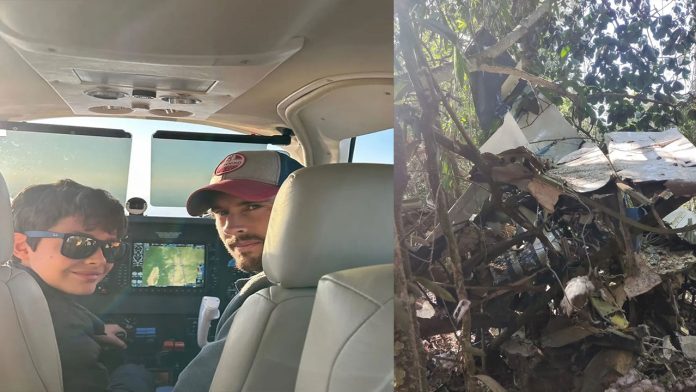 Tragédia familiar: pai e filho morrem em queda de avião