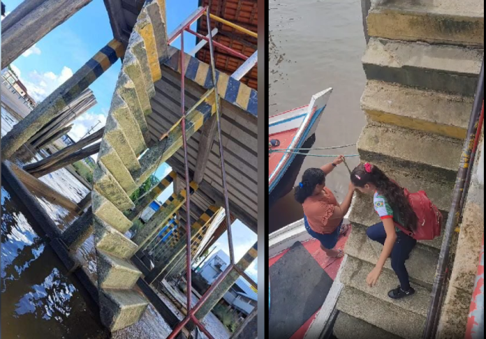 Comunidade de Arapari denuncia risco para crianças em trapiche de Barcarena